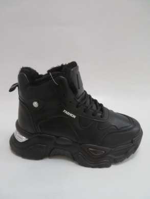 Sneakersy damskie ocieplane wysokie (36-41) 2108-1 BLACK