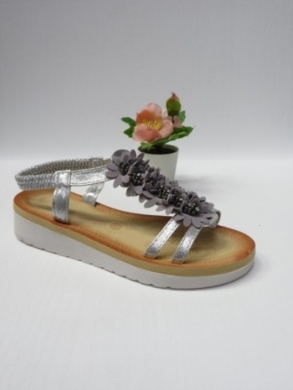 Sandały damskie na koturnie (36-41) A-99 SILVER