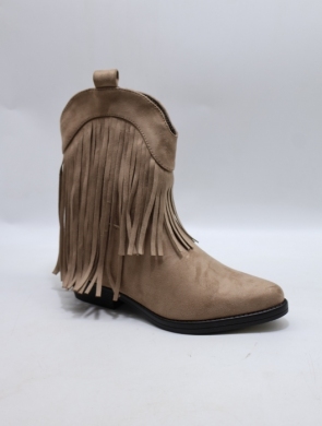 Botki damskie na płaskim (36-41) DMLM9729 TAUPE