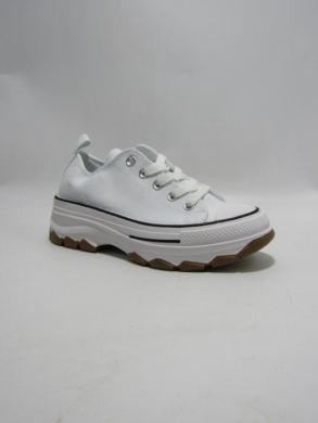 Trampki damskie na płaskim (36-41) EV99 WHITE