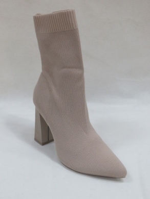 Kozaki damskie jesienne na obcasie (36-41) 8580 BEIGE
