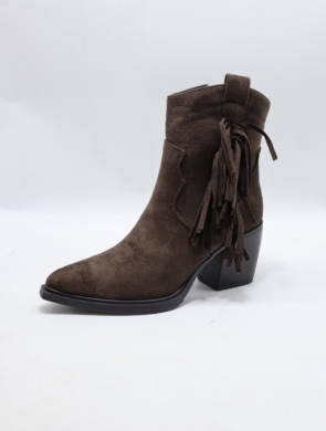 Botki damskie na obcasie (36-41) 68345 BROWN