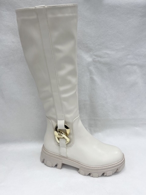 Kozaki damskie na płaskim (36-41) 25152-3 BEIGE