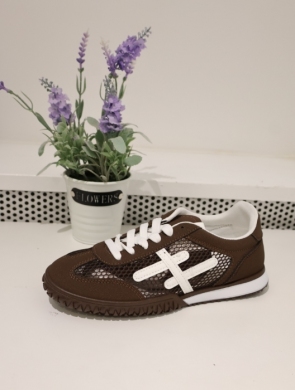 Buty sportowe damskie na płaskim (36-41) 6545 BROWN