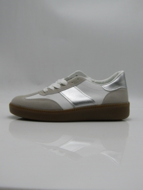 Buty sportowe damskie na płaskim (36-41) DKB8691 SILVER