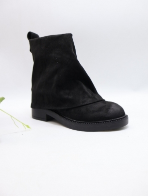 Botki damskie na płaskim (36-41) 68357 BLACK