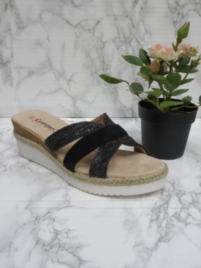Klapki damskie na koturnie (36-41) JH286 BLACK