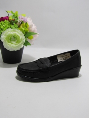 Mokasyny damskie na koturnie (36-41) QQ-8 BLACK
