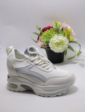 Buty sportowe damskie na płaskim (36-41) AB123 WHITE