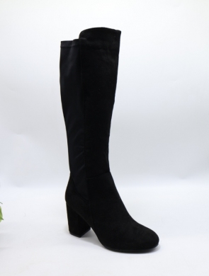 Kozaki damskie na obcasie (36-41) JW76 BLACK