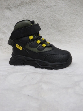 Botki chłopięce ocieplane (28-31) H329 BLACK/YELLOW