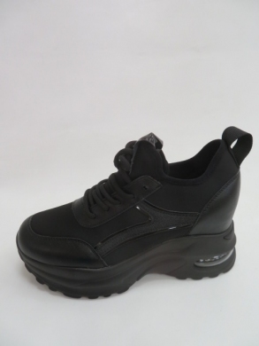 Buty sportowe damskie na koturnie (36-41) AB123 BLACK