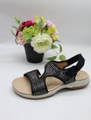 Sandały damskie na płaskim (36-41) R63 BLACK