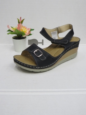 Sandały damskie na koturnie (36-41) 61686 BLACK