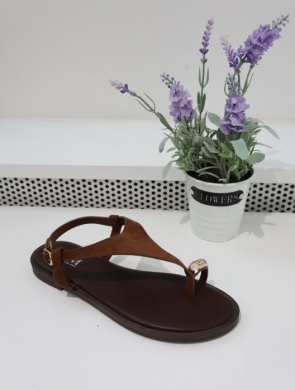 Sandały damskie na płaskim (36-41) 5270 BROWN