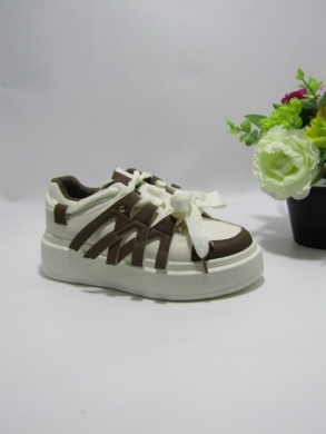 Buty sportowe damskie na płaskim (36-41) 8927 COFEE