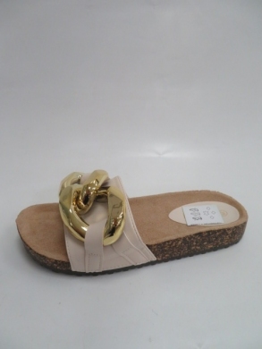 Klapki damskie na płaskim (36-41) 819-1 BEIGE
