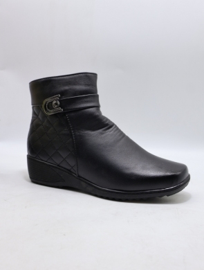 Botki damskie ocieplane na koturnie (37-42) B202 BLACK