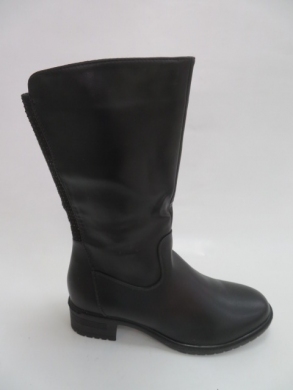 Kozaki damskie ocieplane na płaskim (36-41) X-7006-3 BLACK
