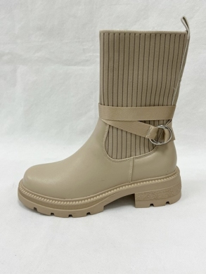 Botki damskie na płaskim (36-41) YQ41 KHAKI