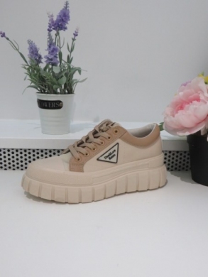 Buty sportowe damskie na płaskim (36-41) B70 BEIGE