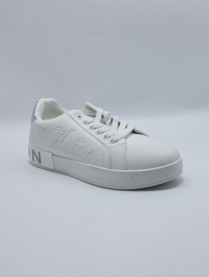 Buty sportowe damskie na płaskim (36-41) MB151-6 WH/SILVER