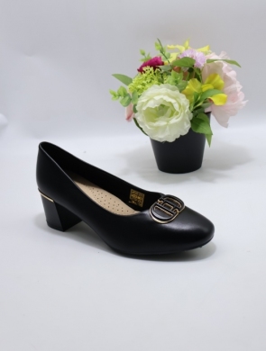 Czółenki damskie na obcasie (36-41) 2805-1D BLACK