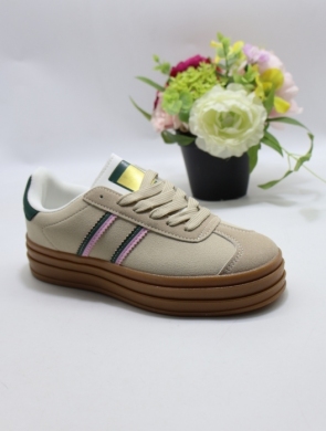 Buty sportowe damskie na płaskim (36-41) 24001 BE/GREE