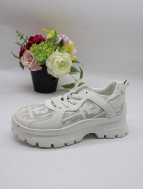 Buty sportowe damskie na płaskim (36-41) VL172 WHITE