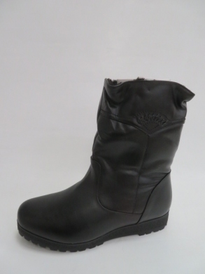 Kozaki damskie ocieplane na płaskim (39-43) 7273-6 BLACK