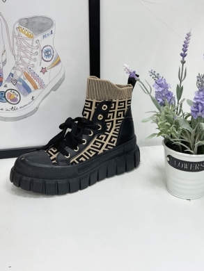 Botki damskie na płaskim (36-41) B026-6 BLACK