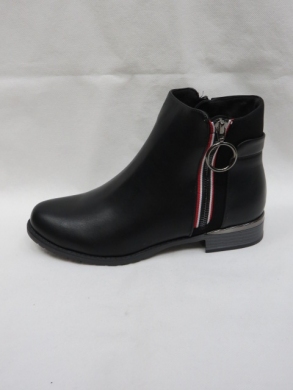 Botki damskie ocieplane na płaskim (36-41) SG-298 BLACK