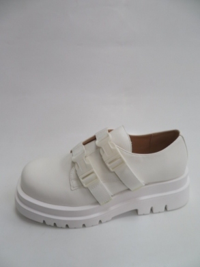 Półbuty damskie na płaskim (36-41) C21-80713 WHITE