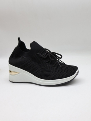 Buty sportowe damskie na koturnie (36-41) NB14 BLACK