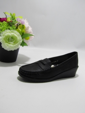 Mokasyny damskie na koturnie (36-41) QQ-8 BLACK