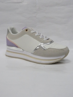 Buty sportowe damskie na płaskim (36-41) A49 WHITE/PURPLE