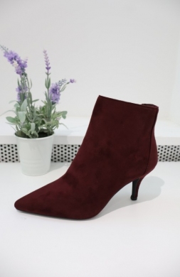 Botki damskie na szpilce (36-41) 2905A-1 WINE