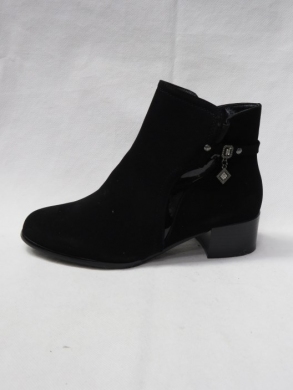Botki damskie ocieplane na obcasie (36-41) F04 BLACK