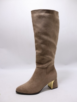 Kozaki damskie na obcasie (36-41) 3759 KHAKI