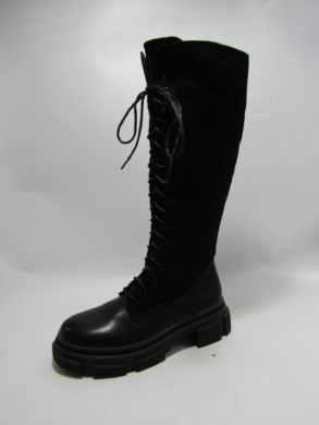 Kozaki damskie na płaskim (36-41) DE1066 BLACK