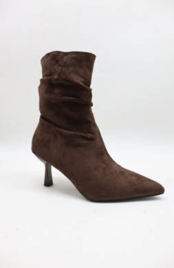 Botki damskie na szpilce (36-41) 36318 BROWN