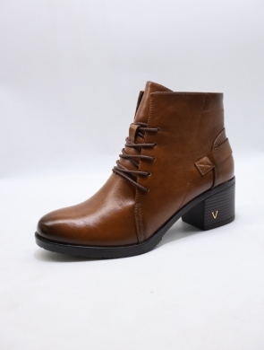 Botki damskie ocieplane na obcasie (36-41) YCC-69 CAMEL