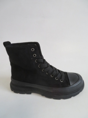 Trampki damskie na płaskim (36-41) RE10 BLACK