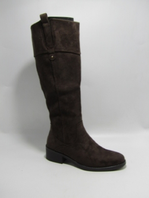 Kozaki damskie ocieplane na płaskim (36-41) 8215 BROWN