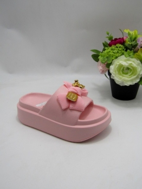 Klapki damskie na koturnie (36-41) LU029 PINK