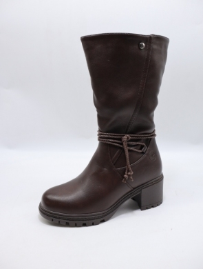 Kozaki damskie ocieplane na obcasie (36-41) M862-2 BROWN