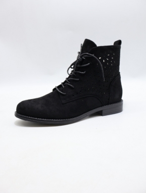 Botki damskie na płaskim (36-41) H153-1 BLACK