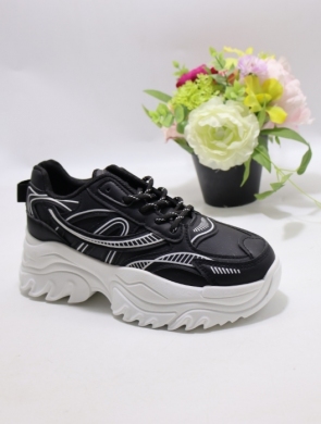 Buty sportowe damskie na płaskim (36-41) 6025 BLACK