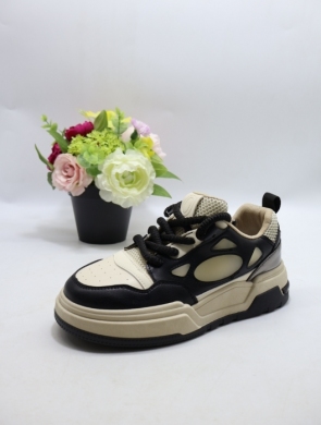 Buty sportowe damskie na płaskim (36-41) 7566 BLACK