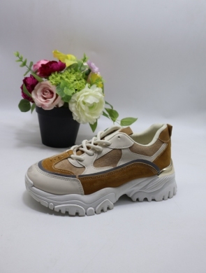 Buty sportowe damskie na płaskim (36-41) BK640 KHAKI